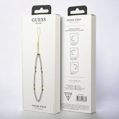 Pašček za telefon Guess "Lilac - Heishi Beads " (GUSTPEARU)