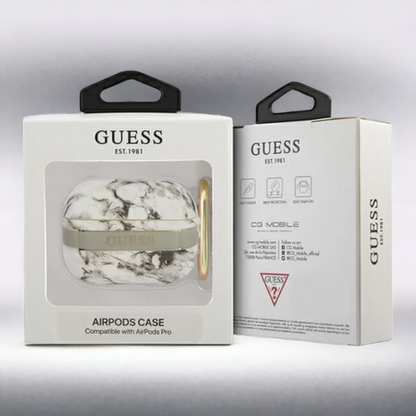 Original Guess etui "grey Marble Strap" za slušalke AirPods Pro (GUAPHCHMAG)