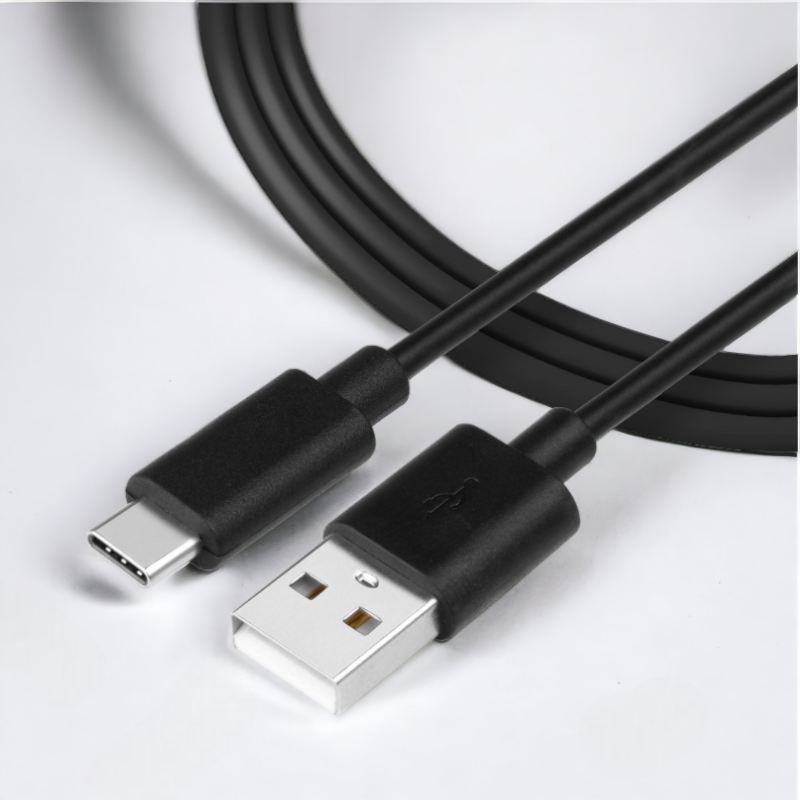 Polnilni in podatkovni kabel "Smooth Thread Cabel" USB - USB C (v dveh velikostih) – Tactical – Črna / 30 cm