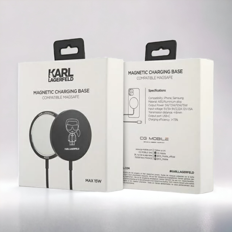 MagSafe polnilnik za mobilne naprave (Apple ali Samsung) - Karl Lagerfeld (KLCBMSIKBK)