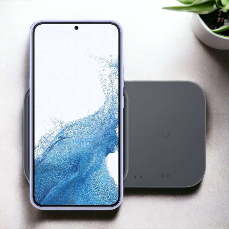 Brezžični indukcijski polnilec "Duo" znamke Samsung - 15W – Siva