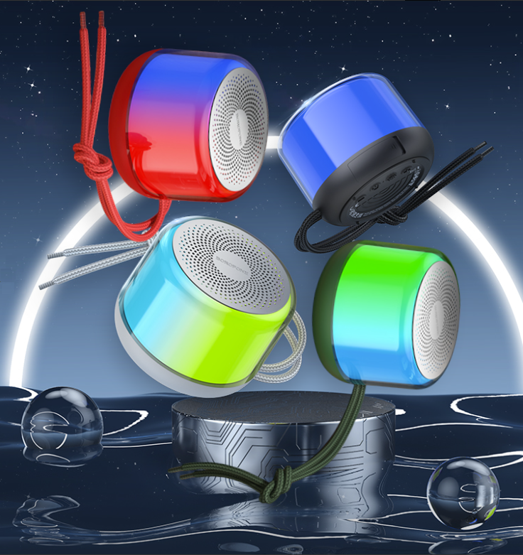 Bluetooth zvočnik "Colorful LED Flashing" – Borofone – Črna
