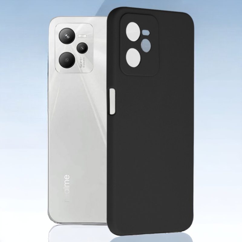 Silikonski ovitek "Soft Edge" za Realme Narzo 50A Prime – Techsuit – Črna / TPU silikon