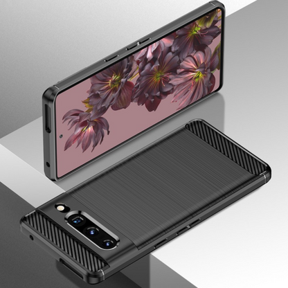 Silikonski ovitek "carbon" za Google Pixel 7 Pro - Črna – Techsuit – Črna / TPU silikon