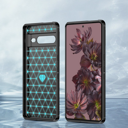 Silikonski ovitek "carbon" za Google Pixel 7 Pro - Črna – Techsuit