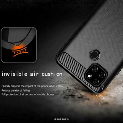 Silikonski ovitek "carbon" za Realme C25y - Črna – Techsuit