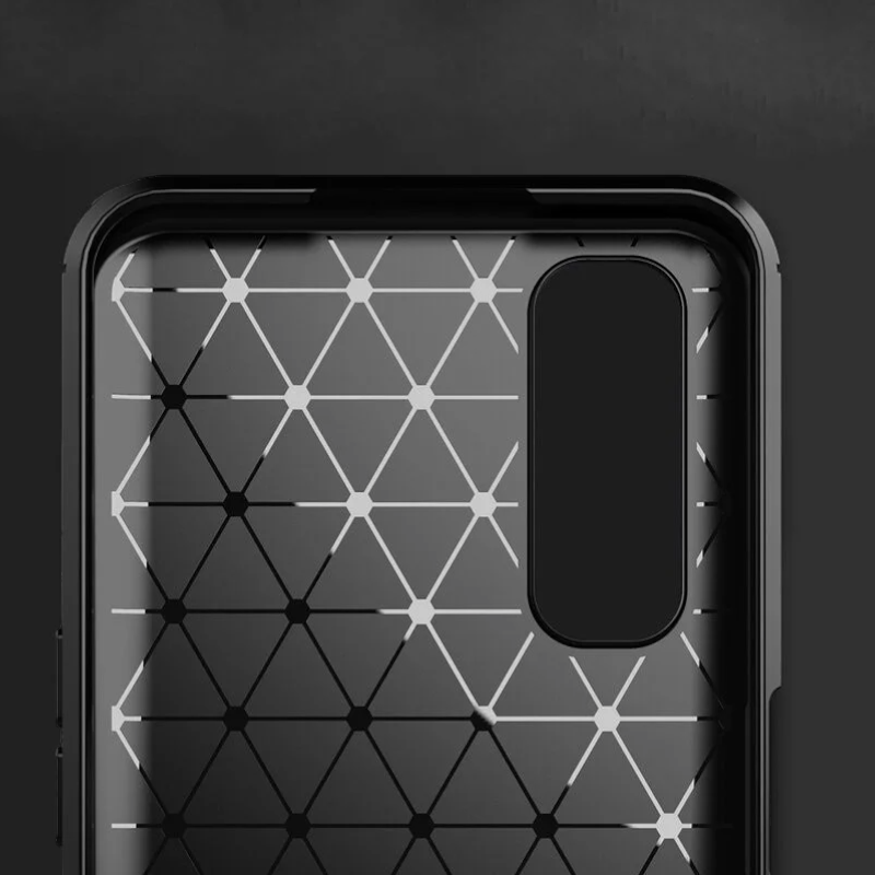 Silikonski ovitek "carbon" za Realme 7 4G - Črna – Techsuit