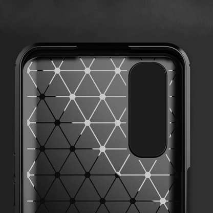 Silikonski ovitek "carbon" za Realme 7 4G - Črna – Techsuit