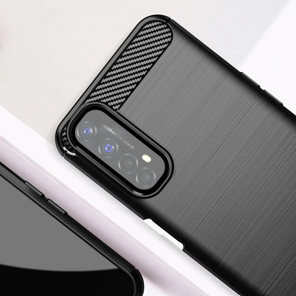 Silikonski ovitek "carbon" za Realme 7 4G - Črna – Techsuit