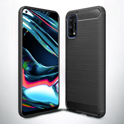 Silikonski ovitek "carbon" za Realme 7 Pro - Črna – Techsuit – Črna / TPU silikon