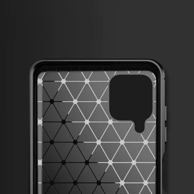 Silikonski ovitek "carbon" za Samsung Galaxy A12 - Črna – Techsuit
