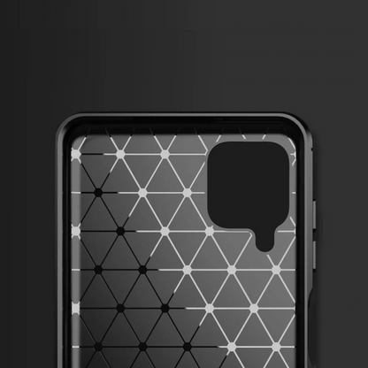 Silikonski ovitek "carbon" za Samsung Galaxy A12 - Črna – Techsuit