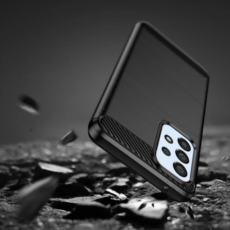 Silikonski ovitek "carbon" za Samsung Galaxy A23 4G/5G - Črna – Techsuit