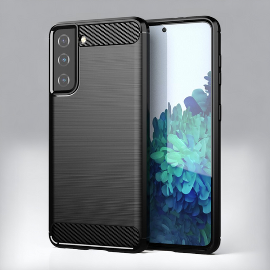 Silikonski ovitek "carbon" za Samsung Galaxy S21 - Črna – Techsuit – Črna / TPU silikon