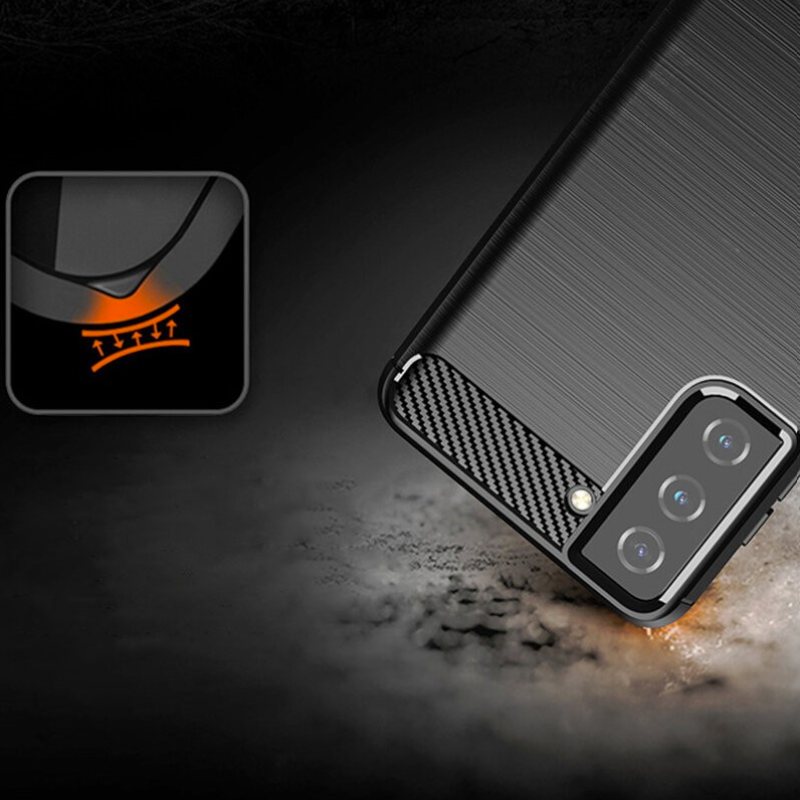 Silikonski ovitek "carbon" za Samsung Galaxy S22 Plus - Črna – Techsuit
