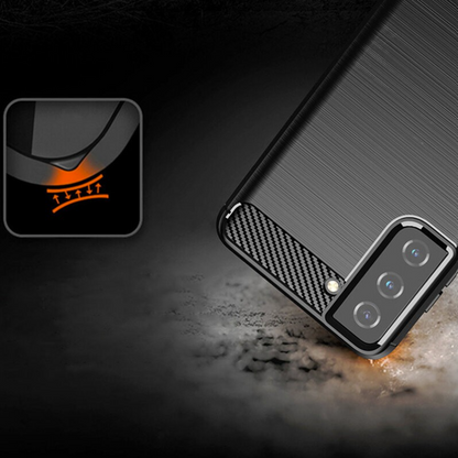 Silikonski ovitek "carbon" za Samsung Galaxy S22 Plus - Črna – Techsuit