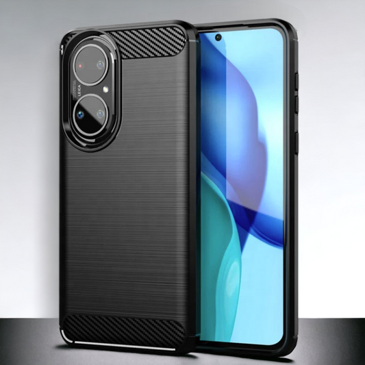 Silikonski ovitek "carbon" za Huawei P50 - Črna – Techsuit – Črna / TPU silikon