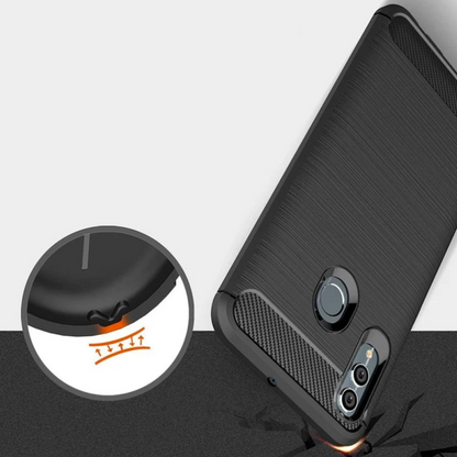 Silikonski ovitek "carbon" za Huawei P Smart 2019 - Črna – Techsuit
