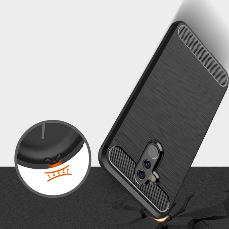 Silikonski ovitek "carbon" za Huawei Mate 20 Lite - Črna – Techsuit