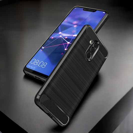 Silikonski ovitek "carbon" za Huawei Mate 20 Lite - Črna – Techsuit – Črna / TPU silikon
