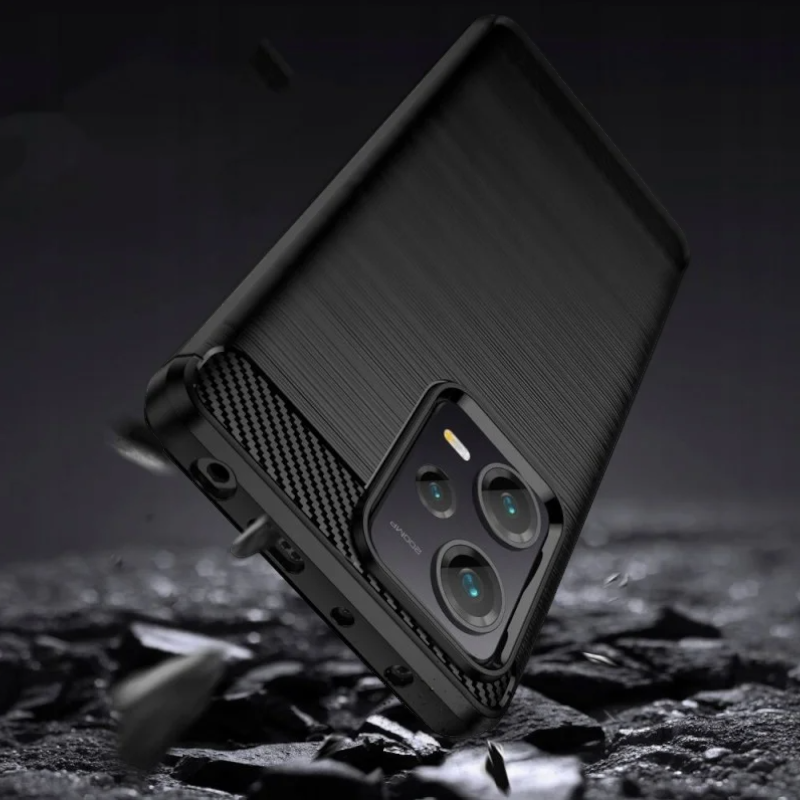 Silikonski ovitek "carbon" za Xiaomi Poco X5 - Črna – Techsuit