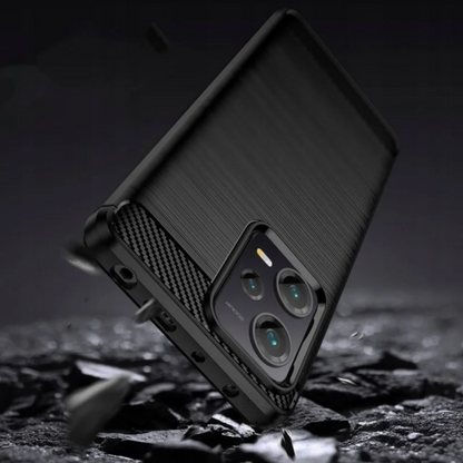 Silikonski ovitek "carbon" za Xiaomi Poco X5 - Črna – Techsuit