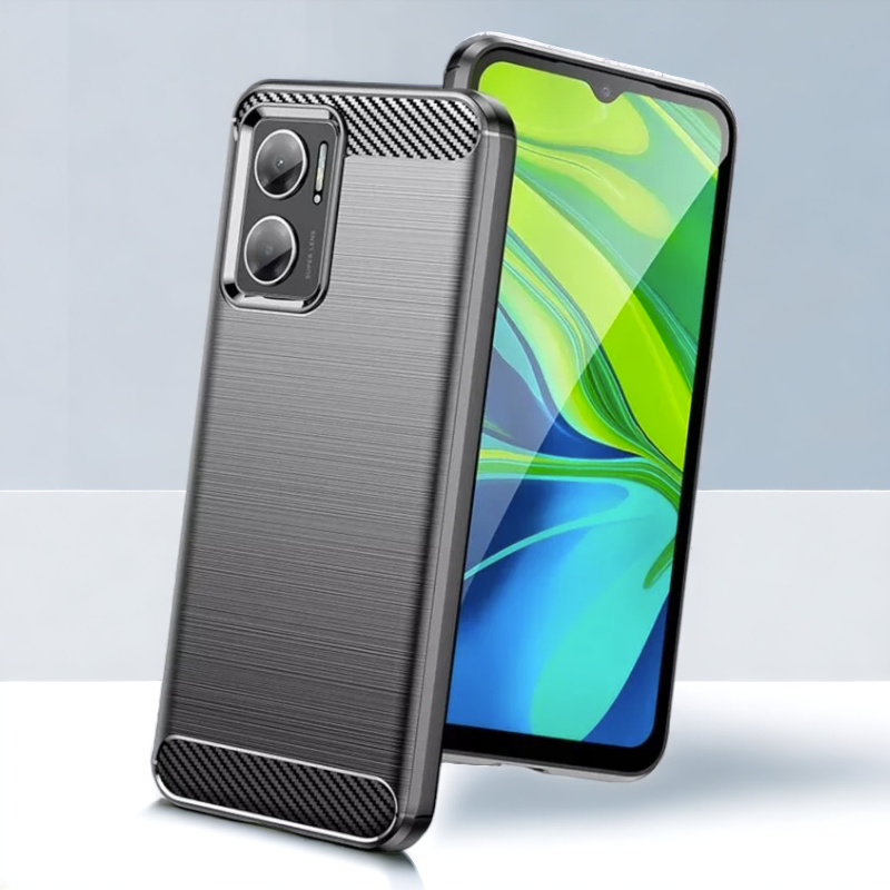 Silikonski ovitek "carbon" za Xiaomi Redmi 10 5G - Črna – Techsuit – Črna / TPU silikon