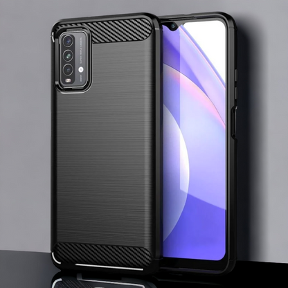 Silikonski ovitek "carbon" za Xiaomi Redmi 9 Power - Črna – Techsuit – Črna / TPU silikon