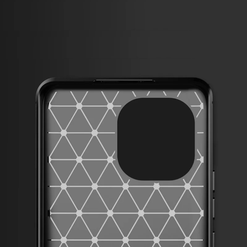 Silikonski ovitek "carbon" za Xiaomi Mi 11 - Črna – Techsuit
