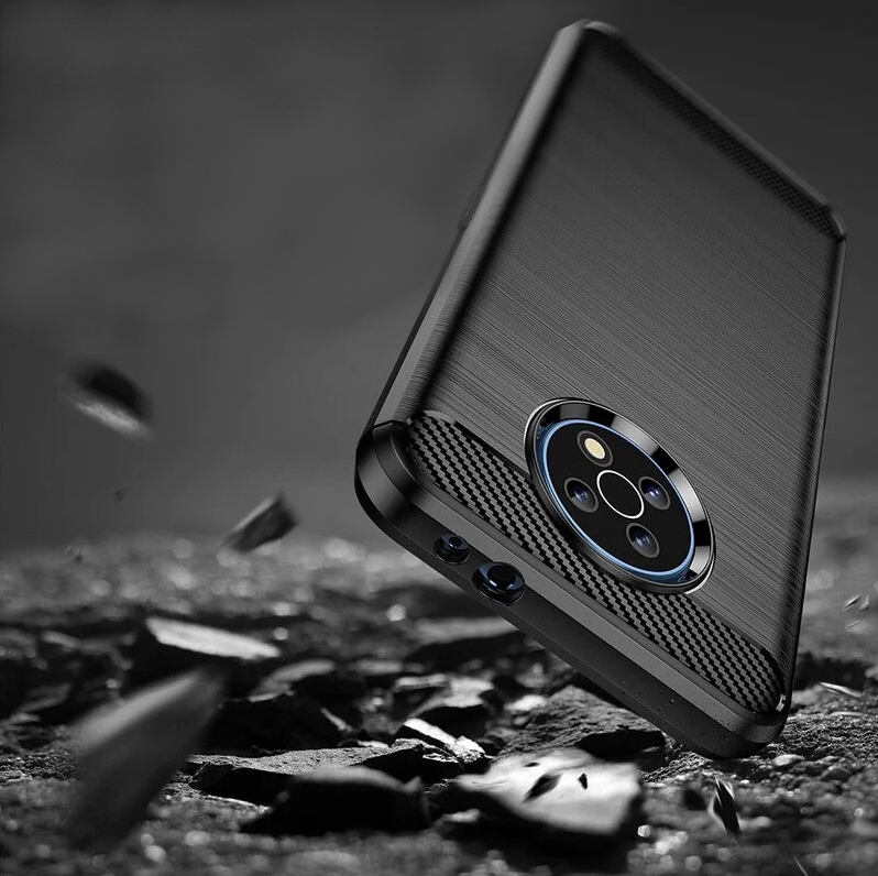 Silikonski ovitek "carbon" za Nokia G50 - Črna – Techsuit