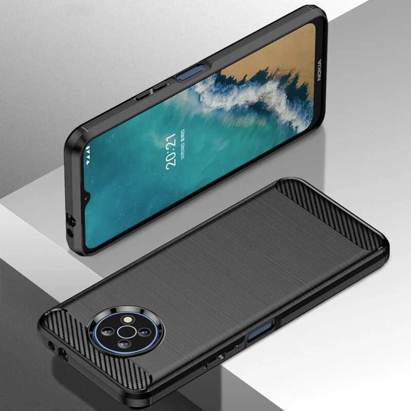 Silikonski ovitek "carbon" za Nokia G50 - Črna – Techsuit – Črna / TPU silikon