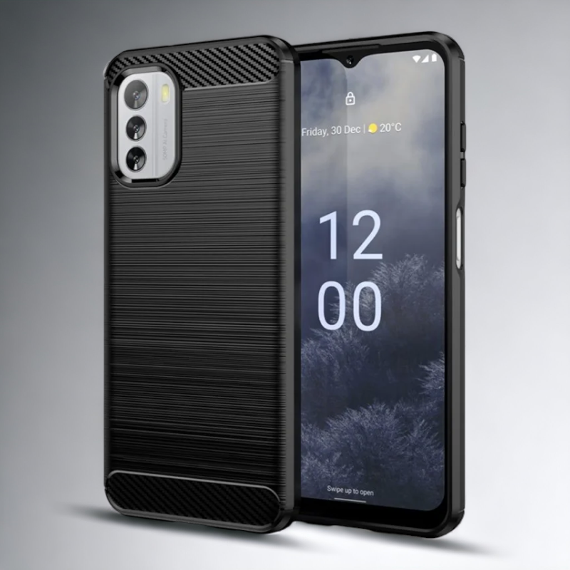 Silikonski ovitek "carbon" za Nokia G60 - Črna – Techsuit – Črna / TPU silikon