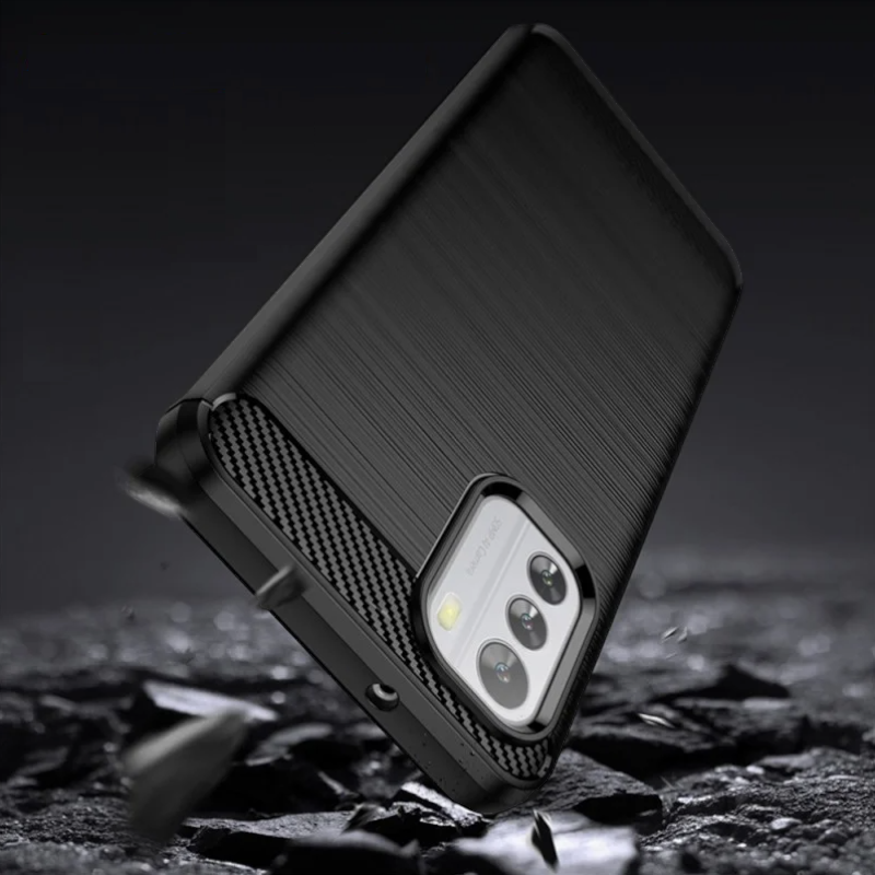 Silikonski ovitek "carbon" za Nokia G21 - Črna – Techsuit