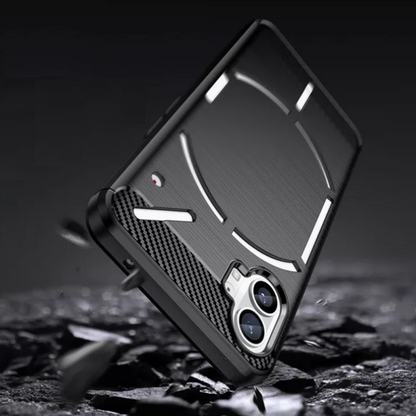 Silikonski ovitek "carbon" za Nothing phone 1 - Črna – Techsuit