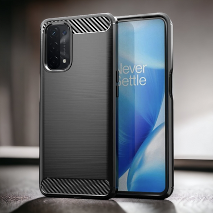 Silikonski ovitek "carbon" za OnePlus Nord N200 5G - Črna – Techsuit – Črna / TPU silikon