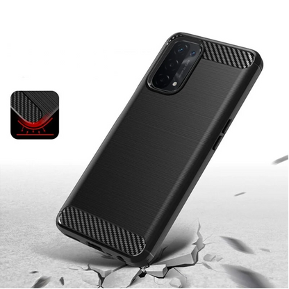 Silikonski ovitek "carbon" za OnePlus Nord N200 5G - Črna – Techsuit