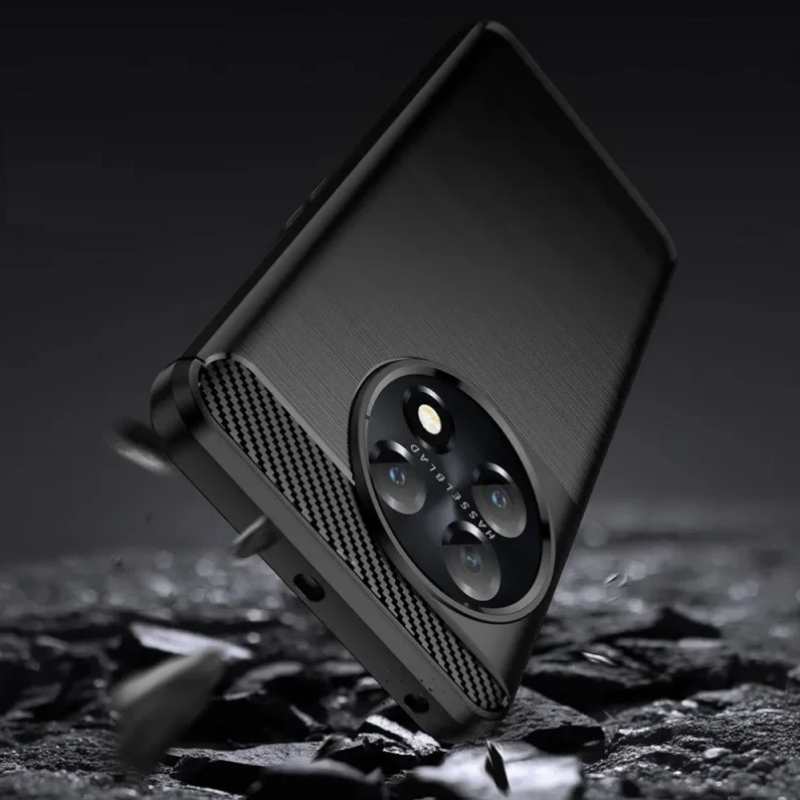 Silikonski ovitek "carbon" za OnePlus 11 - Črna – Techsuit