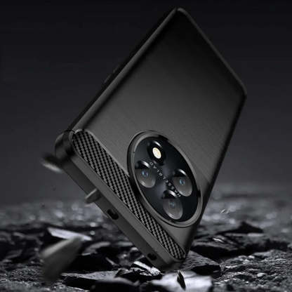 Silikonski ovitek "carbon" za OnePlus 11 - Črna – Techsuit