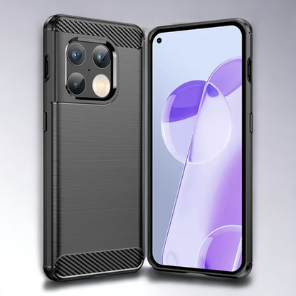 Silikonski ovitek "carbon" za OnePlus 10 Pro 5G - Črna – Techsuit – Črna / TPU silikon