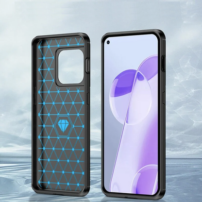 Silikonski ovitek "carbon" za OnePlus 10 Pro 5G - Črna – Techsuit