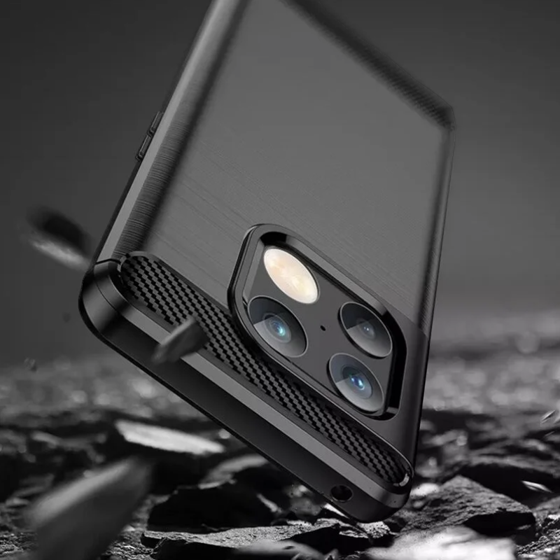 Silikonski ovitek "carbon" za OnePlus 10 Pro 5G - Črna – Techsuit