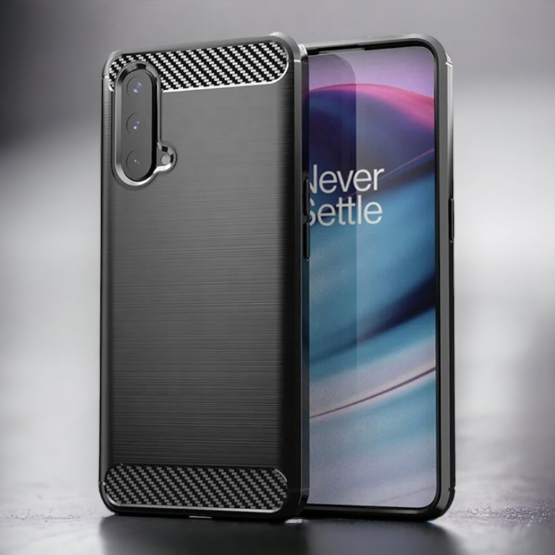 Silikonski ovitek "carbon" za OnePlus Nord CE 5G - Črna – Techsuit – Črna / TPU silikon