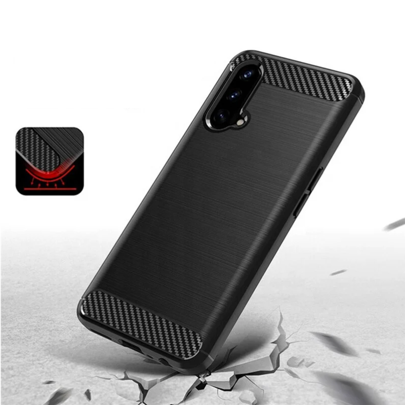 Silikonski ovitek "carbon" za OnePlus Nord CE 5G - Črna – Techsuit