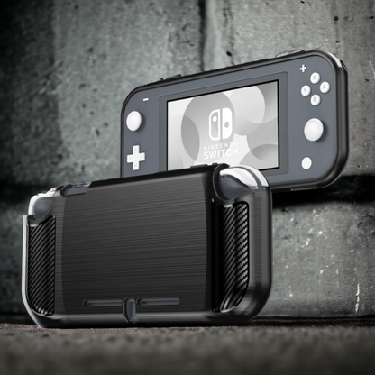 Silikonski ovitek "carbon" za Nintendo Switch Lite - Črna – Techsuit – Črna / TPU silikon