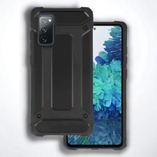 Silikonski ovitek "armor carbon" za Samsung Galaxy S20 Lite - Črna – Infostyle – Črna / PC + TPU silikon