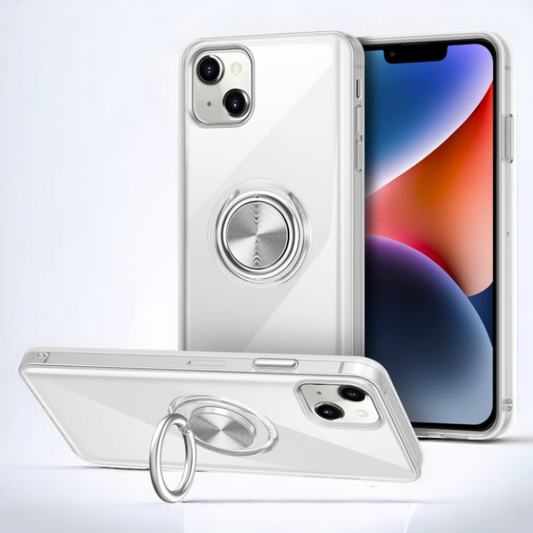 Silikonski ovitek "Silver Ring" za iPhone 14 – Infostyle – Prozorna / PC + TPU silikon
