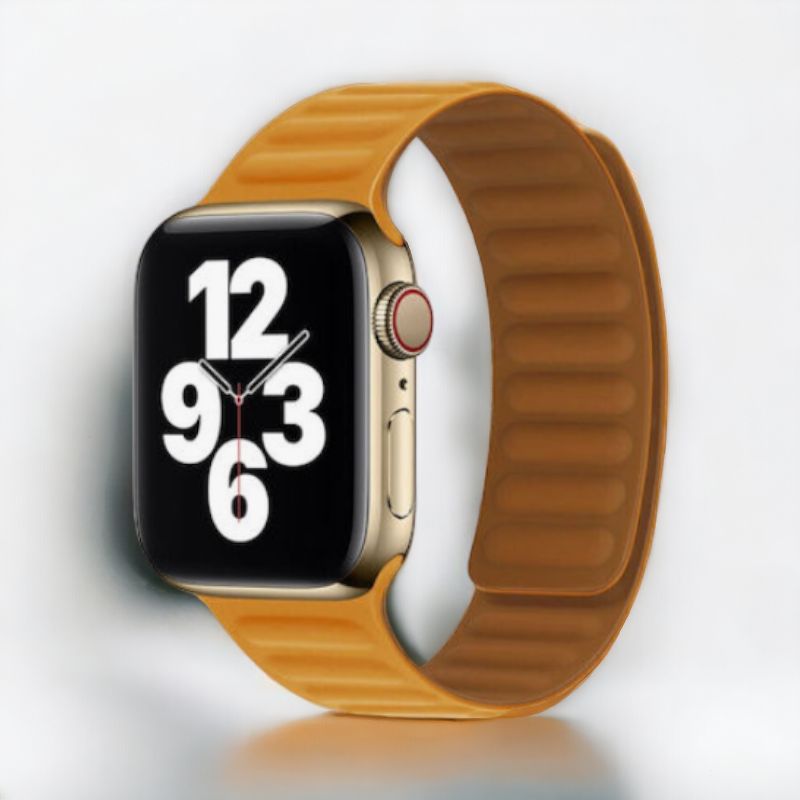 Silikonski magneten pašček Techsuit za Apple Watch 42/44/45mm – Rumena