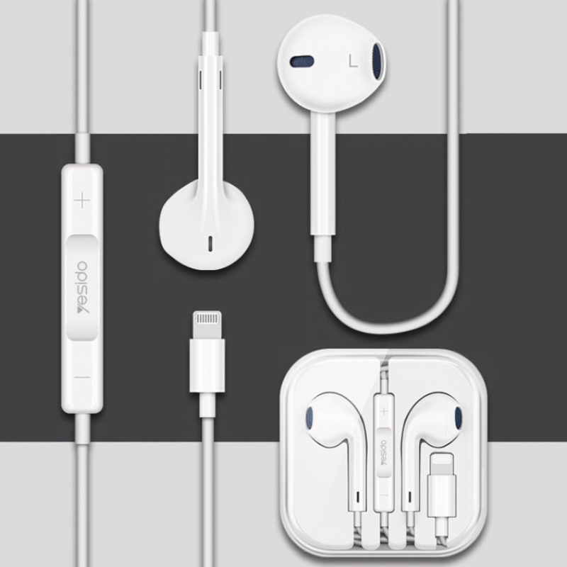 Žične slušalke za Apple - Bela – Yesido