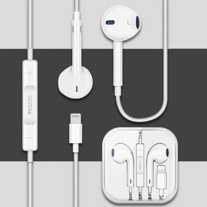 Žične slušalke za Apple - Bela – Yesido