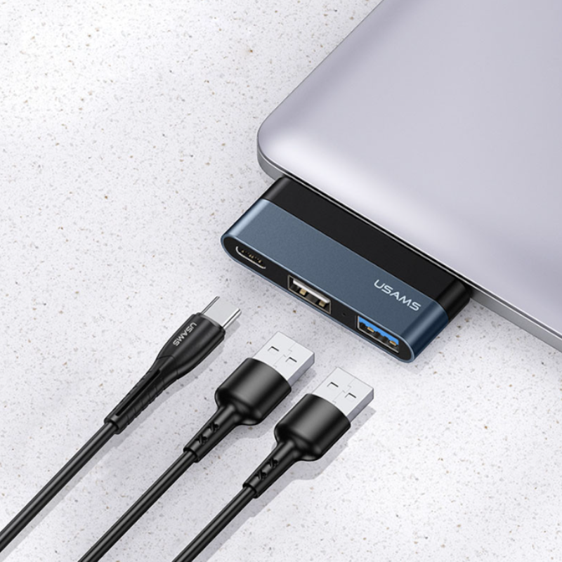 Adapter in pretvornik USB C in 2x USB v USB C – Usams